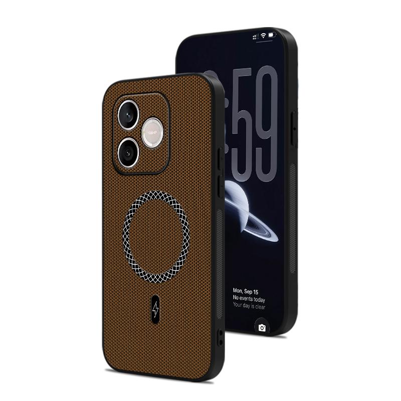 3D Leather Texture Wireless Charging ShockProof Magnetic Case For Honor 600 Lite Honor600Lite 5G Phone Cover