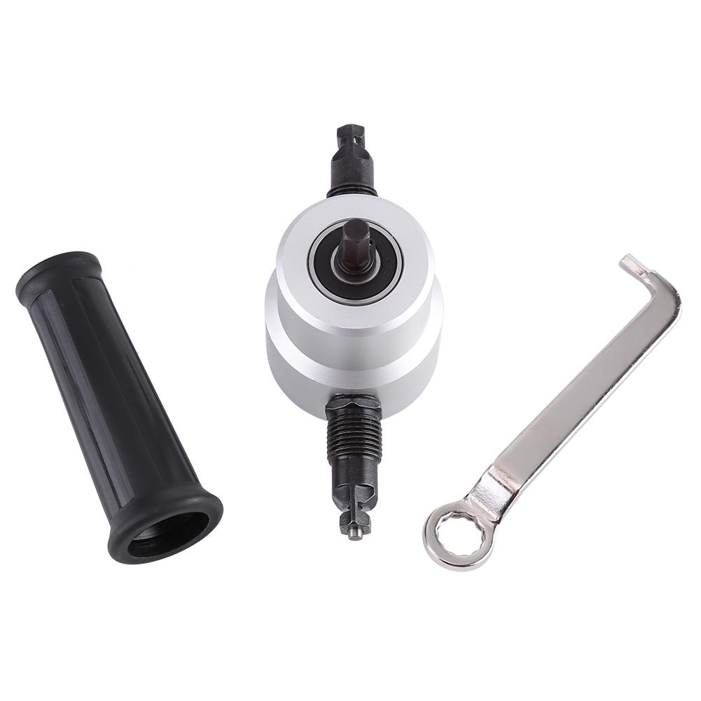 

Резак для листового металла с двойной головкой, электрическая дрель, набор режущих инструментов, вырубной инструмент