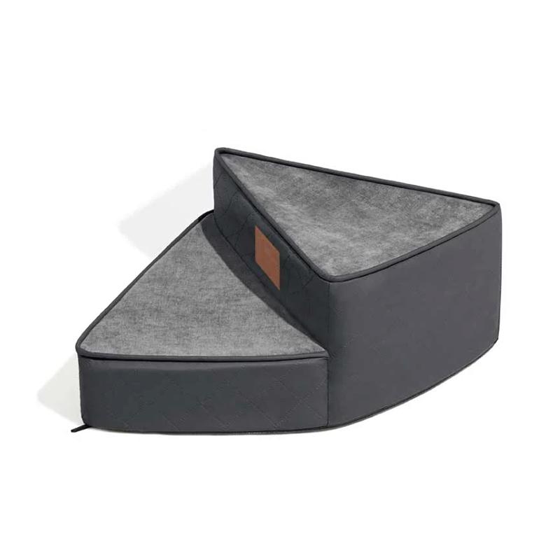 Water-Repellent Faux Leather Pet Stairs 2/3/4 Step Non-Slip Dog/Cat Ramp Ladder Removable Spiral Small Dog Steps Pet Supplies