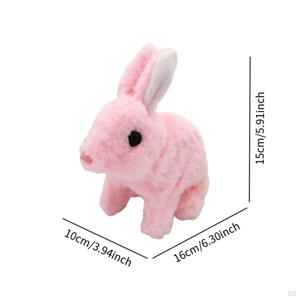 Plush Bunny Toy Adorable Interactive Rabbit for Children Toddlers Kids White