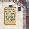 "Vibrant Creatives" Inspirational Metal Sign, 8x12 Inch.