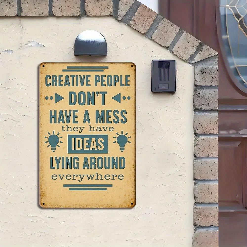 "Vibrant Creatives" Inspirational Metal Sign, 8x12 Inch.