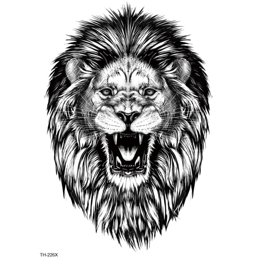 Water Transfer Decals Tiger Lion Wolf Tattoo Stickers Animal Body Art Tattoo  Finger Hand Legs