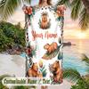 Forest Nature Theme Beach Towel Personalized Custom Name & Text Soft Quick Dry Beach Towel for Swimming Travel