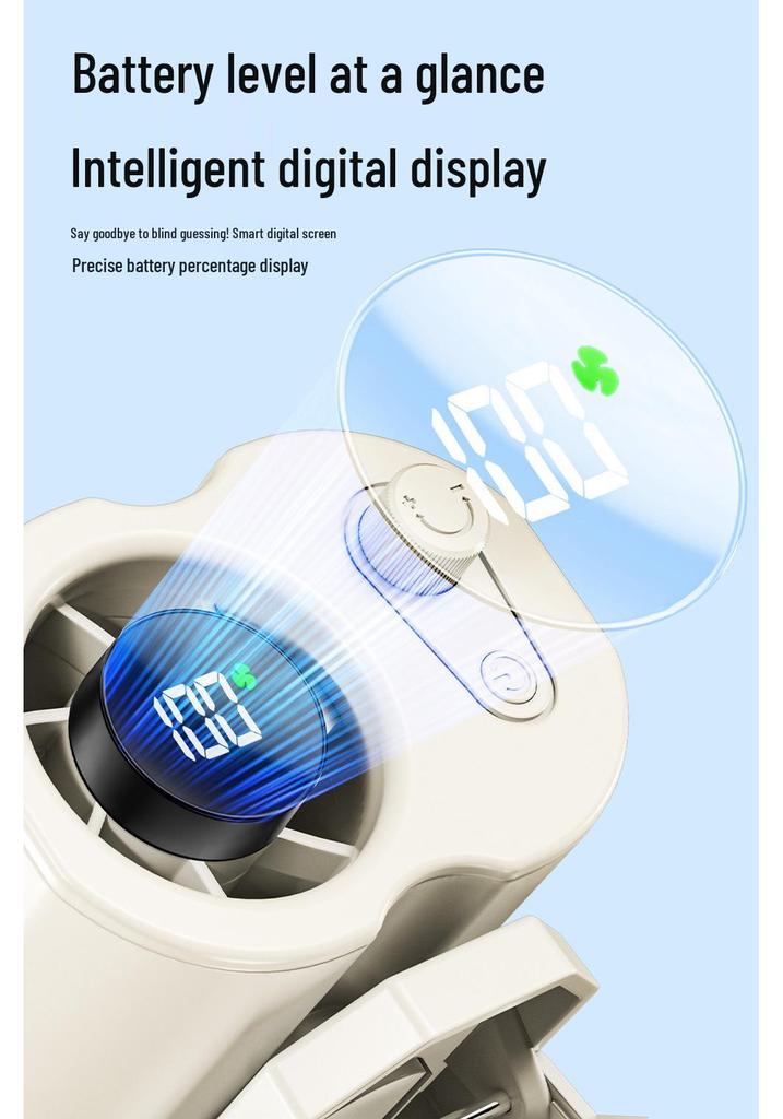 High-Speed Multi-Functional Clip-On Fan: 360° Rotation for Outdoor, Waist, Cycling, and More