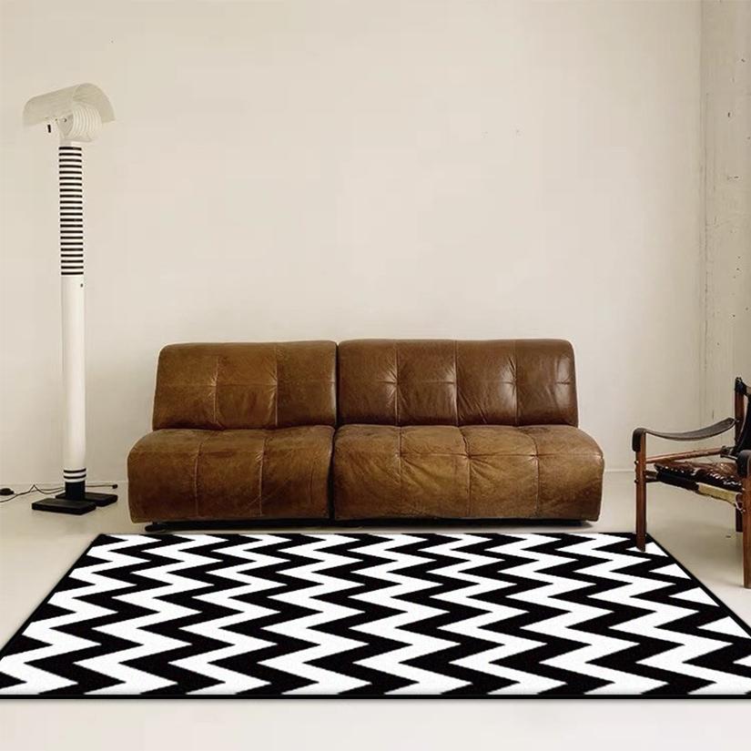 Nowoczesny Dywan w Paski Salon Prosty Styl Dom Sofa Dywany Wielkopowierzchniowe Sypialnia Salon Miękka Mata Podłogowa Przyłóżkowy Antypoślizgowy Pluszowy Dywan
