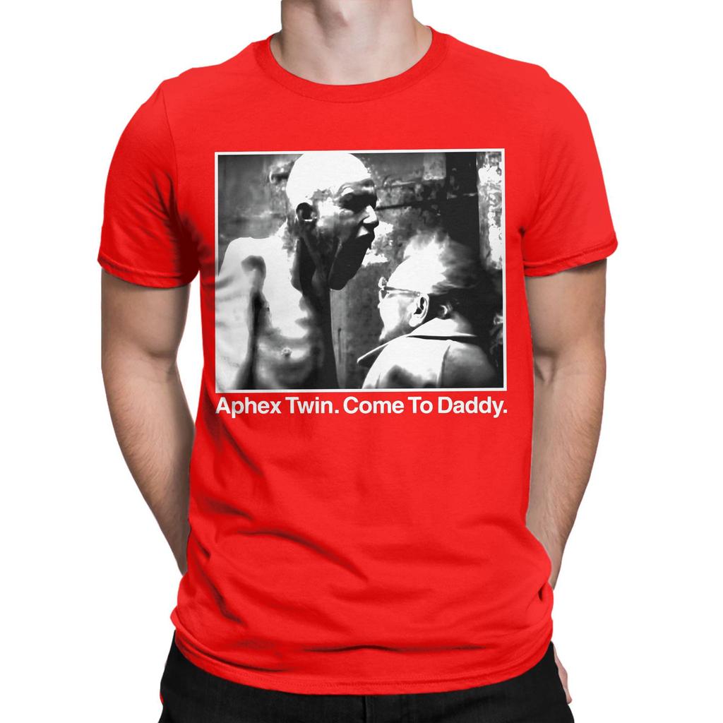 Aphex Twin Come To Daddy 100 Cotton T Shirt For Mens Beach  Y2K Basic T Shirts O Neck Harajuku Tees Big Size Wholesale Clothes