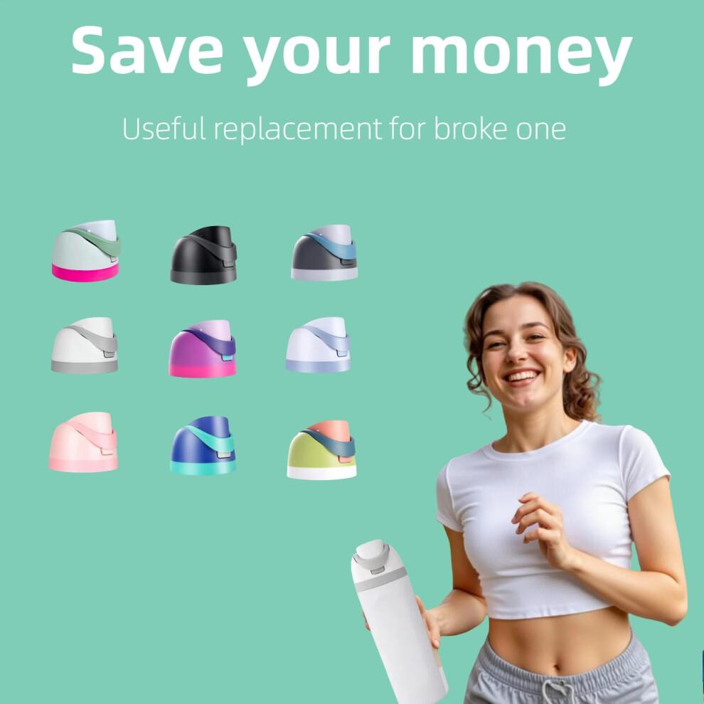 Replacement Lid for Owala Freesip – One-Button, Leakproof, BPA-Free Cap Compatible with Black Owala 16oz/24oz/32oz/40oz
