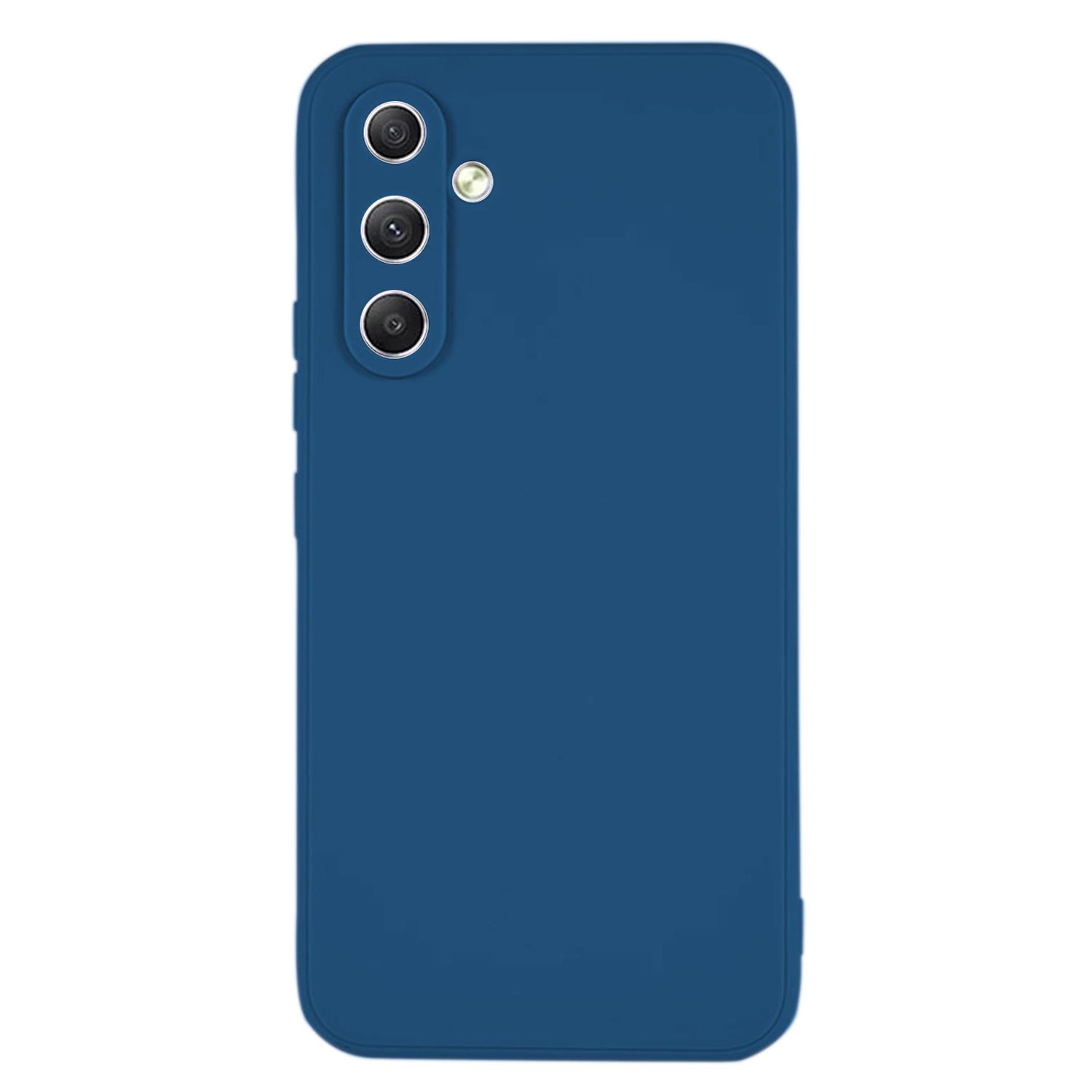 

KALEBOL KLB-TPU003 For Samsung Galaxy A14 4G/5G Case Anti-Scratch Solid Color TPU Phone Cover Blue