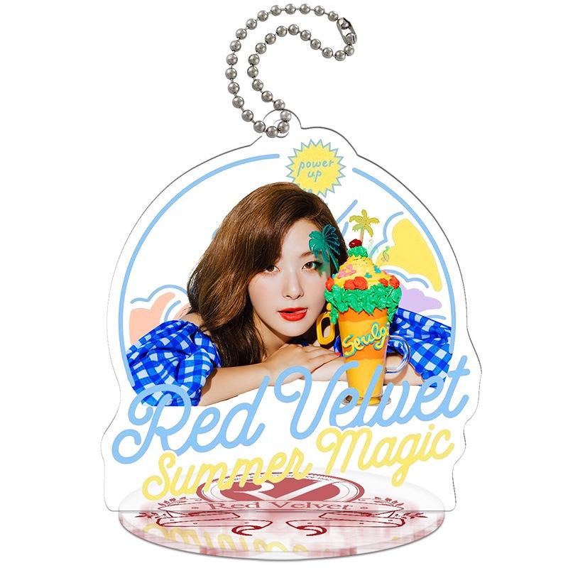 High-quality Kpop Red Velvet Acrylic Keyring Key Holder With Cute Power Up Design For Trendy Fashion