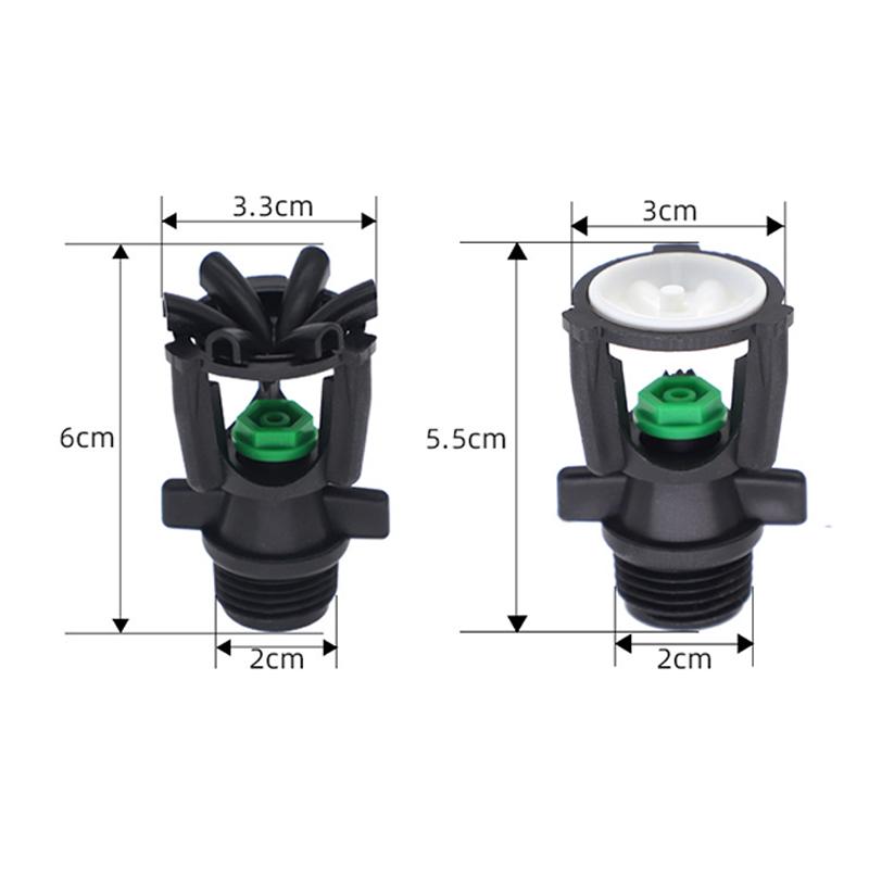 1/2" Male Thread Rotating Sprinklers Irrigation Water Spray Sprinkler Lawn 360Degree Rotary Watering Nozzles Garden Watering System