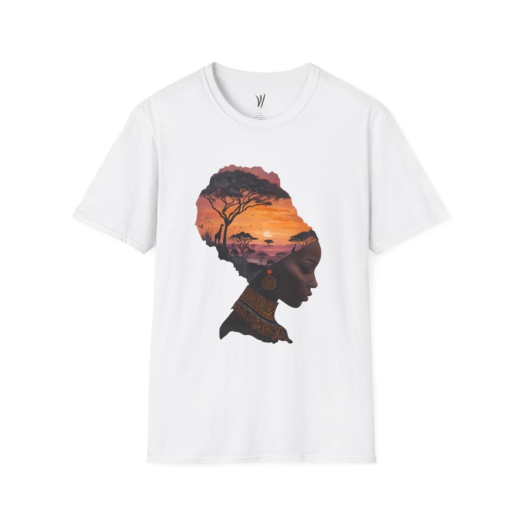 Sunset Silhouette Men T-Shirt African Art Tee Boho Style Shirt Gift