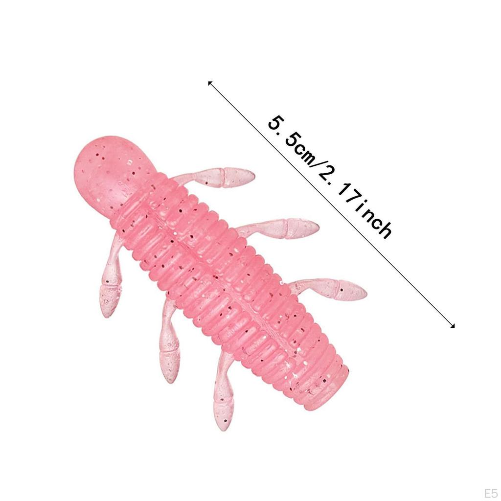 6 Stück Weiche Angelköder Künstlich Leicht Lebensecht Zubehör Maden Köder