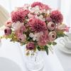 1/4pcs Artificial Flower Tea Buds Hydrangea Home Vase Table Outdoor Garden Wreath Wedding Bridal Bouquet Festival Diy Gift Decor