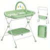 UBRAVOO Baby Portable Changing Table, Foldable, Height-Adjustable Changing Table with Wheels, Nursery Organizer and Newborn Storage Shelf