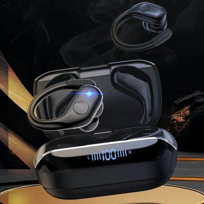 Sports TWS Bluetooth 5.4 Earphones with HiFi Stereo,Noise Reduction,LED Display &Mic for Running Gym Workout Wireless Headphones