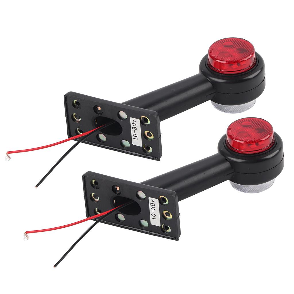 2Pcs 12 LED 10V‑30V Elbow Side Marker Indicator Light Lamp Side Marked Lamp for Car Truck (X1)