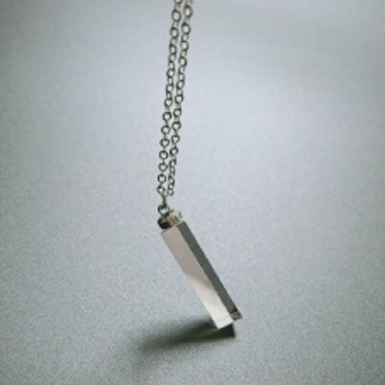 

Magic Triangular Prism Pendant with Long Rope Clear Optical Glass Necklaces 1