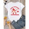 More Espresso Less Depresso Cartoon Coffee Cup Print T-shirt