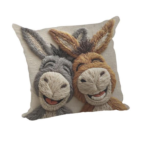 Poszewka na poduszkę 3D ze zwierzętami Imitacja haftu Poszewka na poduszkę Pies Alpaka Zapinana na zamek Poszewka na poduszkę do rzucania do domu, na farmę, na kanapę, sofę, łóżko