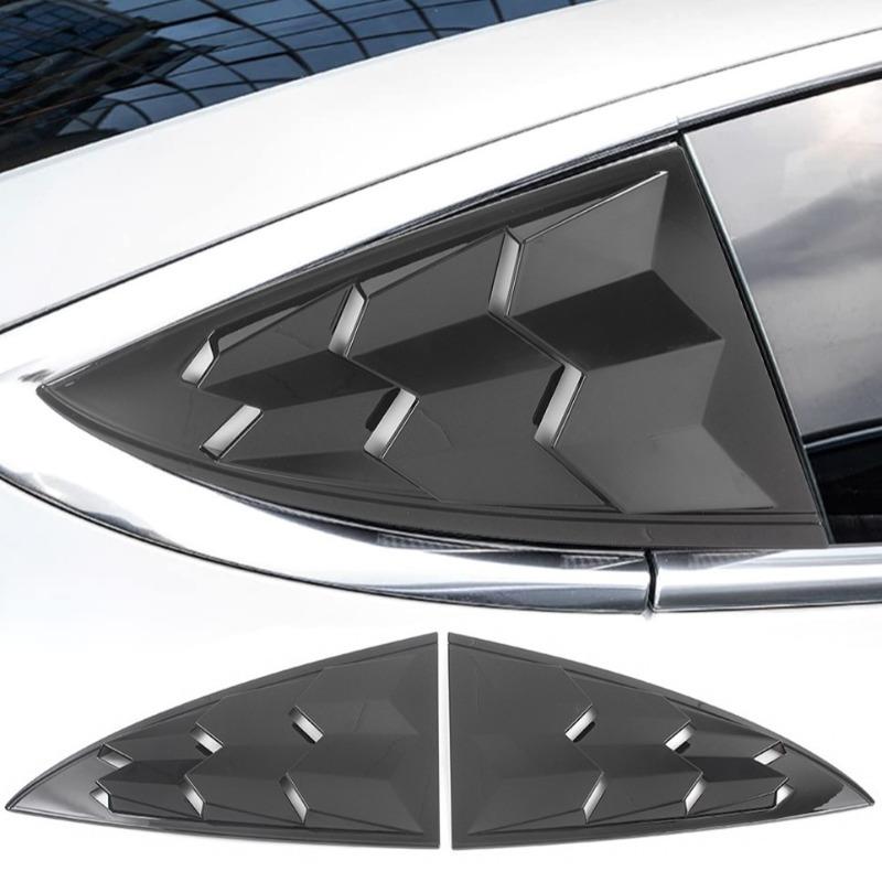 Protective Cover Blinds | Decorative Supplies Body Stickers Suitable for 17-21 for TESLA Model 3 Rear Side Window | Material: ABS,Part Location: Front