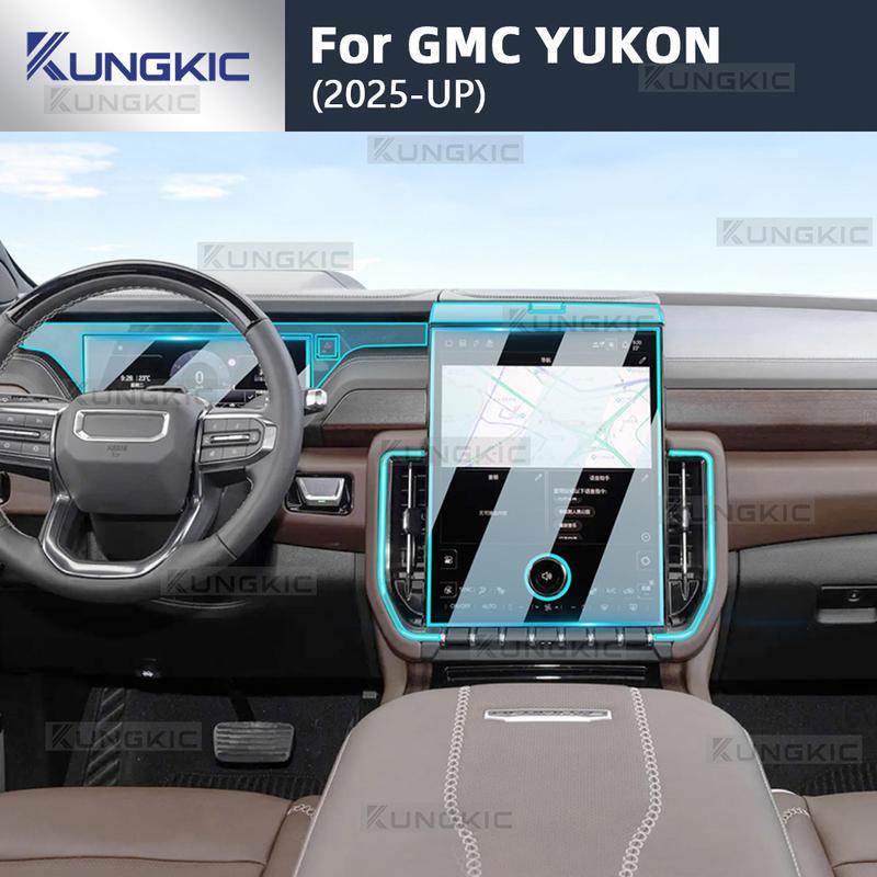 For GMC YUKON 2025-UP Interior Film TPU Anti-scratch Protection Central Navigation Screen Gear Shift Panel Dashboard Sticker