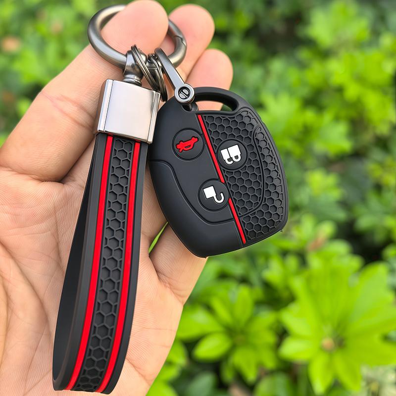 Silicone 3 Button Remote Car Key Shell For Ford Mondeo Focus 2 3 Festiva Fiesta Transit Key Remote Case With Keychain