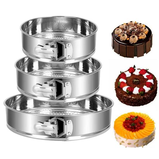 Cake Mold Set Mousse Chiffon Birthday Wedding Cakes Non-Stick Cake Pan 46122 Inch