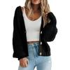 Women's Sweater Autumn/Winter New Product Solid Color Loose Knitted Jacket Women's Button Sweater Cardigan