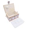 Sewing Storage Basket with Detachable Tray Portable Needle Thread Carrying Organizer for Craft Lovers and Beginners