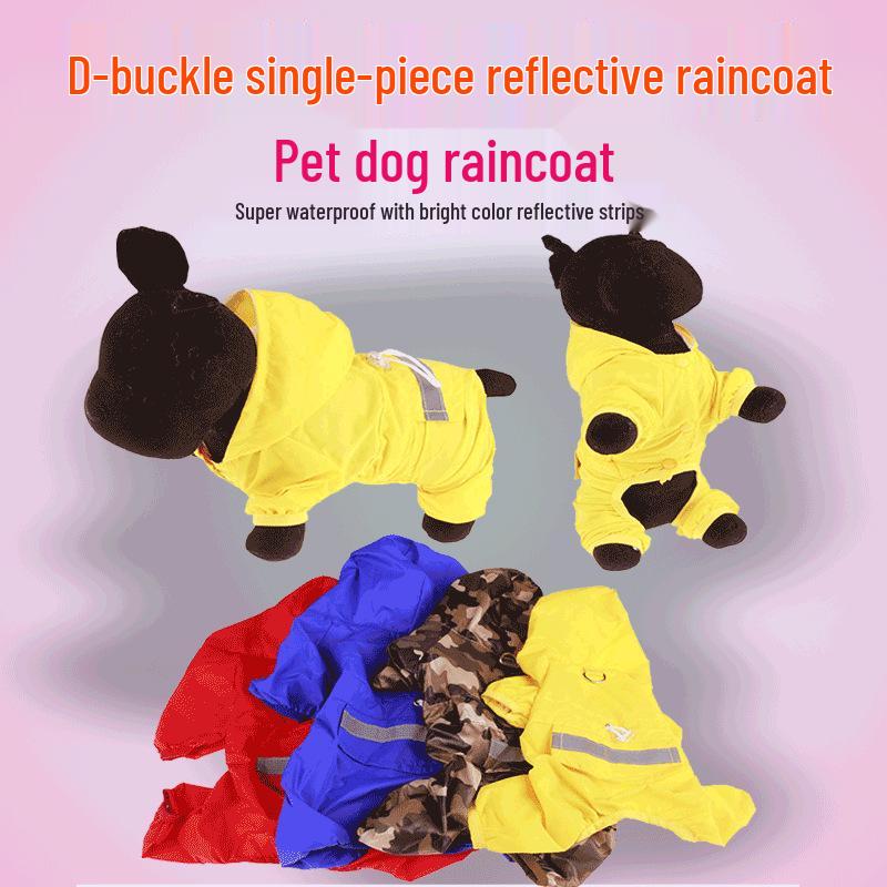 Four Seasons Double Layer Dog Raincoat - Stylish & All-Weather Protection for Your Pet