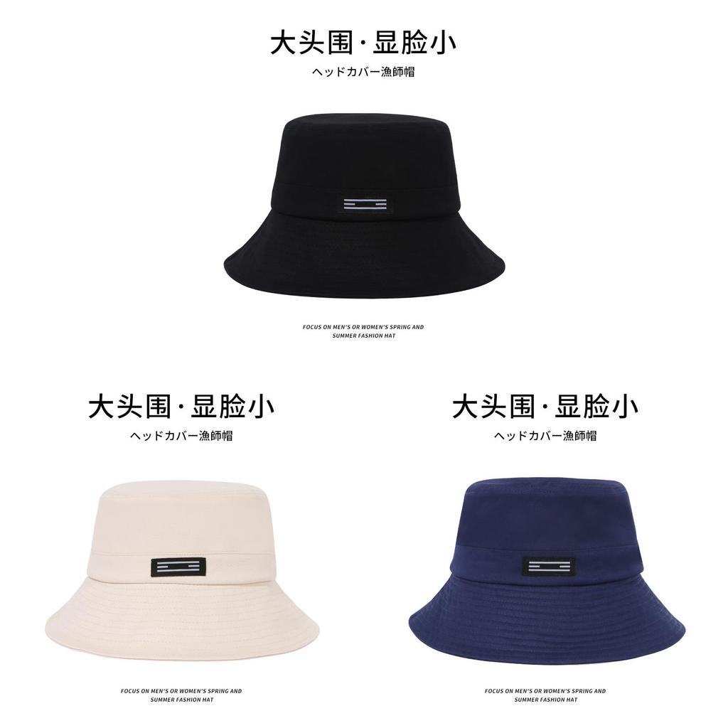 Cotton Fisherman Hat For Men Women Sun Protection Large Brim Summer Fashion Sun Hat With Letter Embroidery