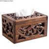 Retro Quadratisch Hohl Holz Kaffee Tisch Tablett Wohnzimmer Schlafzimmer Haushalt Massivholz Papierbox Heimaufbewahrung Taschentuchboxen