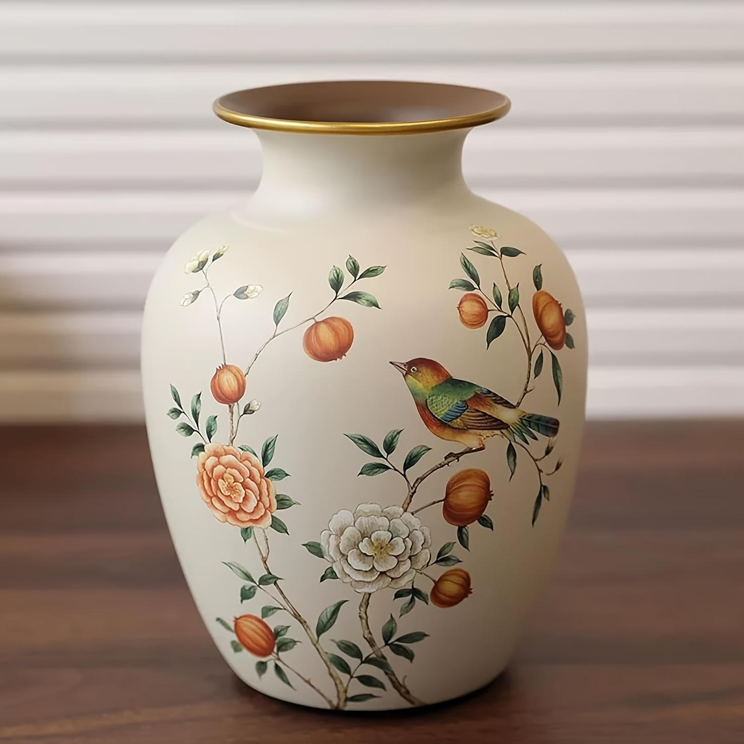 New Chinese Style Ceramic Vase for Living Room Flower Arrangement Dining Table Decor