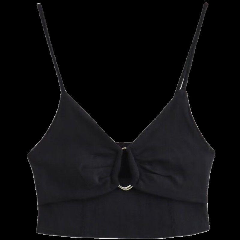 Fashion 2024 Summer New Arrival Women's Clothing Sexy Style Silm Open Design Short Strap Base Tops 0085329