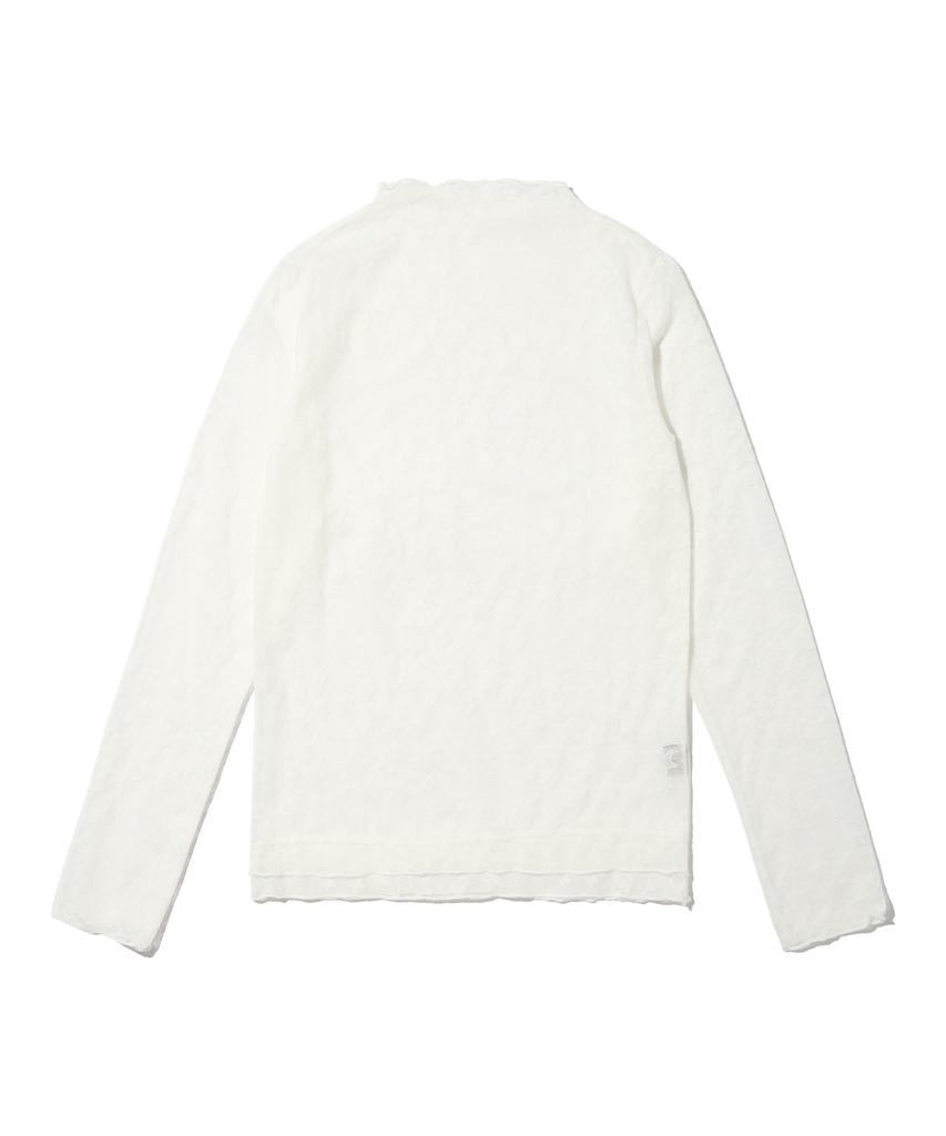 CARGOBROS FOR WOMAN Star See-Through Long Sleeve Layered Short Sleeve Tee Set (Ivory/Ivory)
