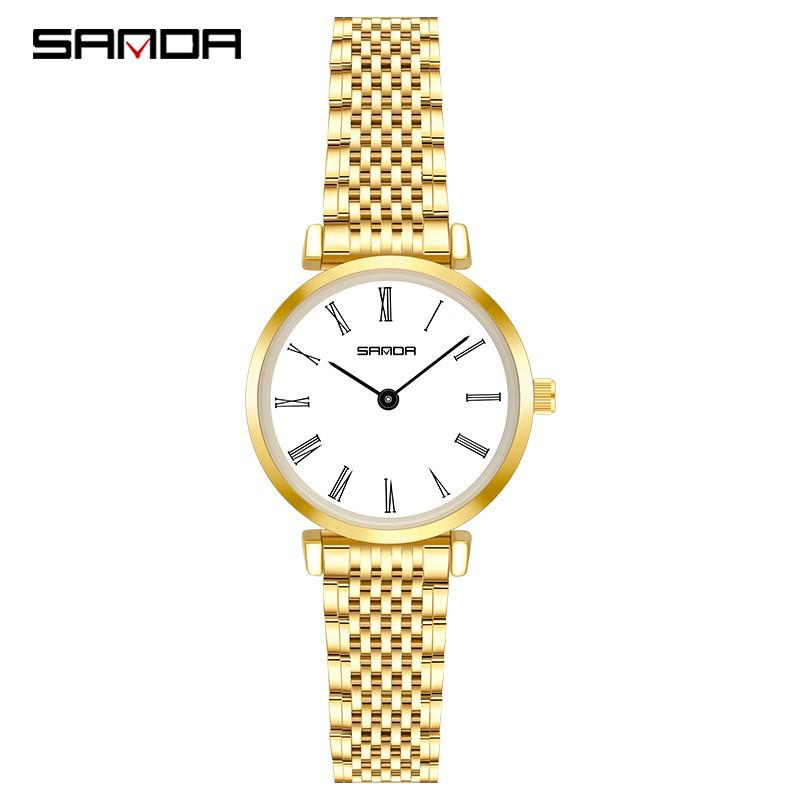 Sanda Summer Steel Band Couple Watches - Trendy Waterproof Wristwatches for Men and Women
