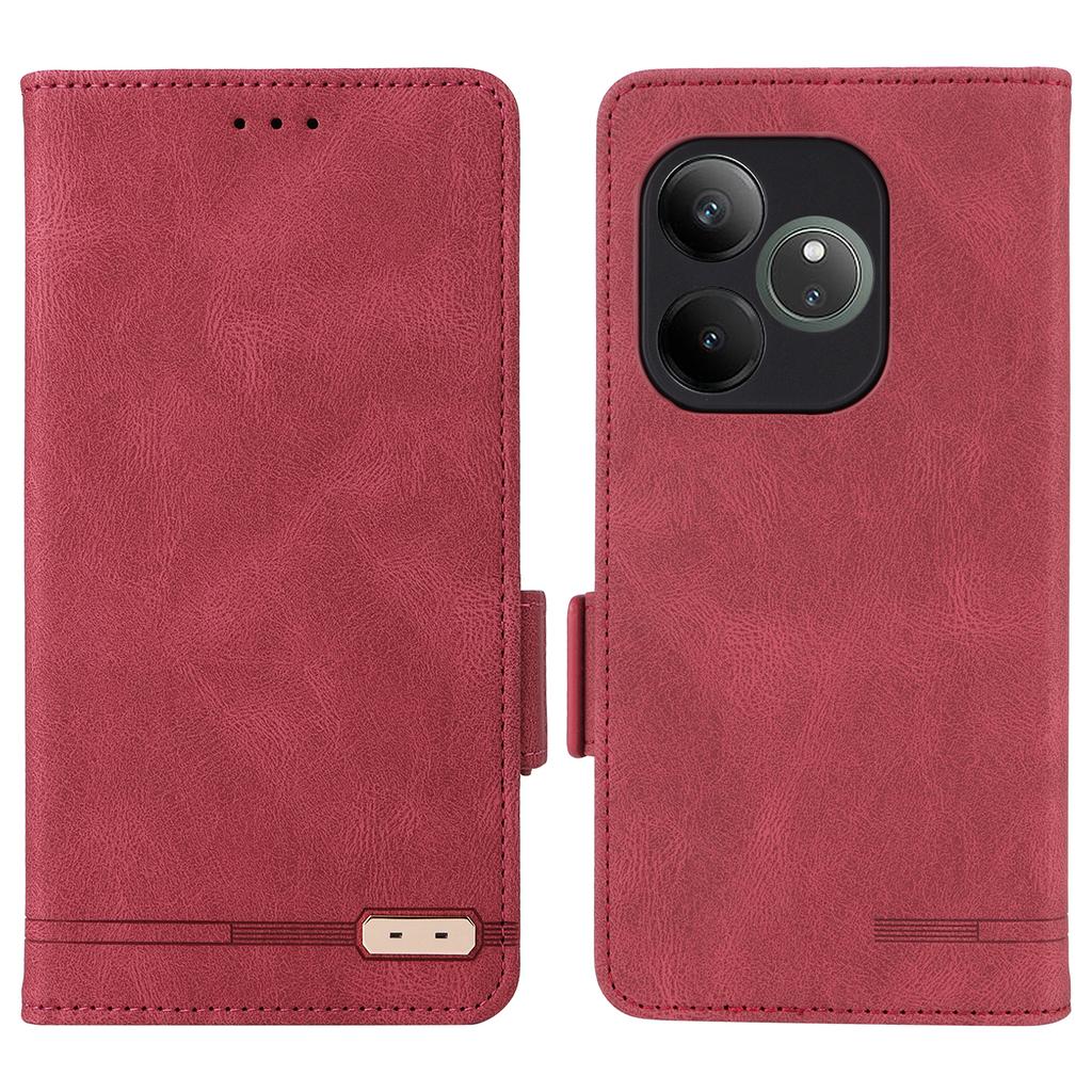 For Realme GT 6 5G/GT 6T 5G/GT Neo6 5G/GT Neo6 SE 5G Case Leather Wallet Hardware Decor Phone Cover