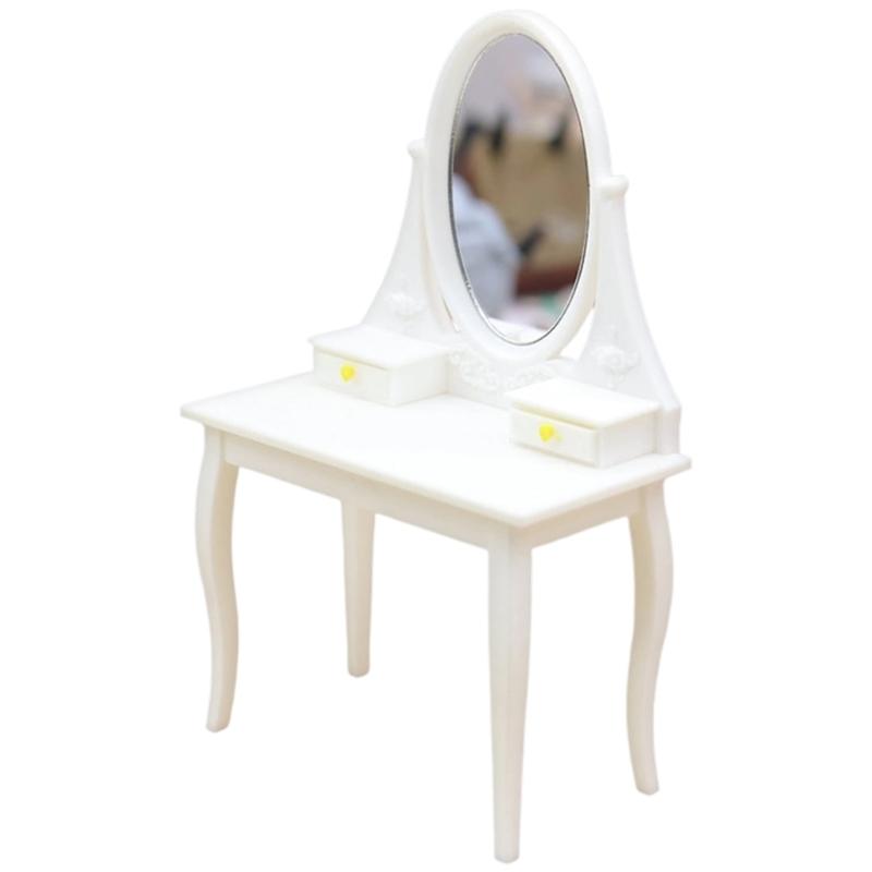 

Realistic Mini Furniture 1/12 Scale White Dresser Traditional Design Creative Play Accessories 1