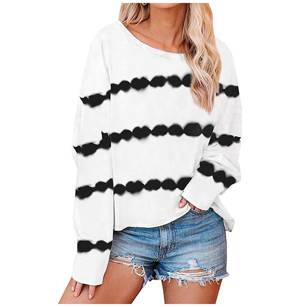 Women's Casual  Solid Color Long Sleeve Top Pullover Sweatshi