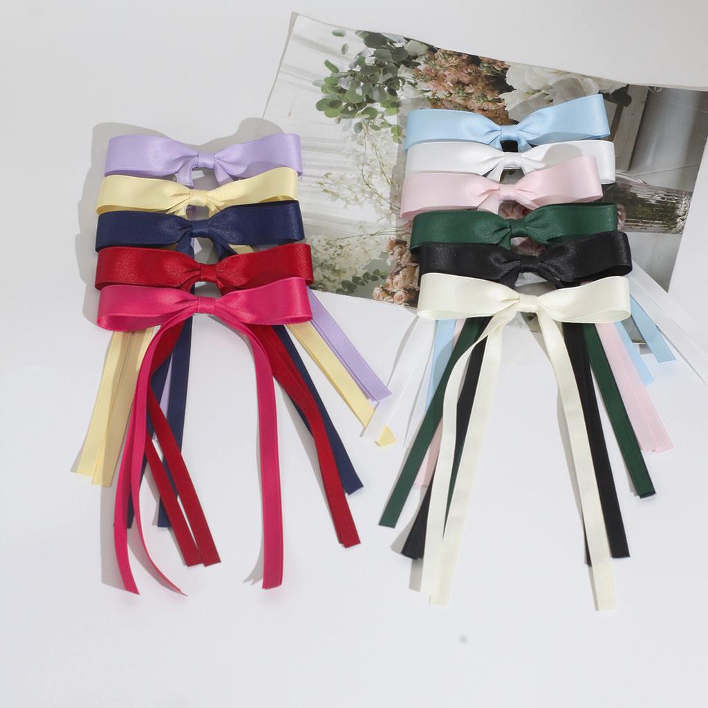 Lystrfac Fashion Fabric Ribbon Hair Bow Hairpin for Women Girls Hair Clips Back Head Top Clip Female Hair Accessories