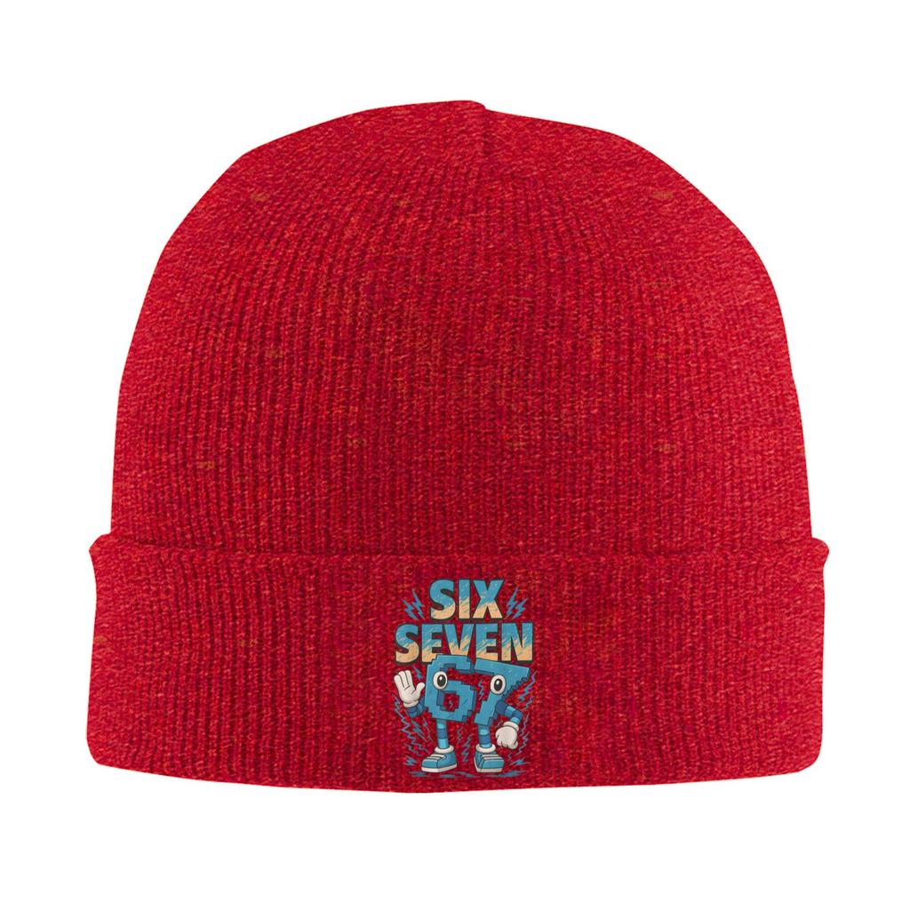 Kids Meme 67 Six Seven 6 7 Italian Brainrot Hats Autumn Winter Beanie Warm Caps Unisex Acrylic Bonnet
