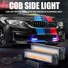 2 in 1 COB Grille Strobe Light 12V Police Strobe Flashing Beacon Blue Red Amber Warning Lights for Vehicles Car Van SUV Offroad