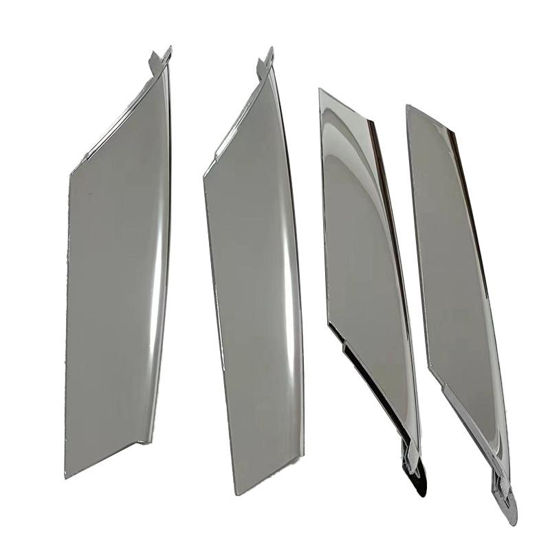 Chrome Front Bumper Fog Light Trim Molding For Tesla Model S 2016-2021 Upper Lower Left Right Fog Lamp Frame Plated Strip Car Re