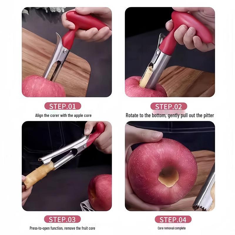 Stainless Steel Apple and Pear Corer Cutter Kitchen Gadget