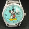 HAND-WINDING SWISS MENS REFURBISHED VINTAGE SEA GREEN COLOR DIAL WATCH a707244-1