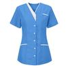 Women's Uniform Quick-drying Fabric Solid Color V-neck Short-sleeved Uniform