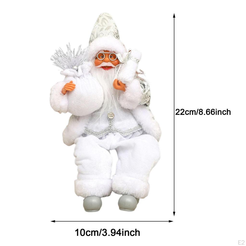 Santa Claus Doll Christmas Decoration Collectible Stuffed Scene Figure Xmas Tree