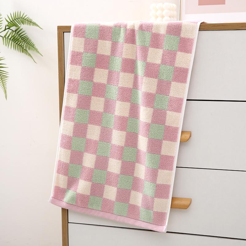 

Dopamine Plaid Cotton Face Towel - Soft, Absorbent, and Gift-Ready 74x34 cm