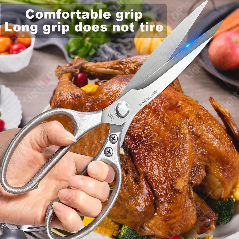 Kitchen Scissors Knife Set Professional Kitchen Powerful Scissors Meat Cleaver Boning Knife Forged Multifunctional Kitchen Knife